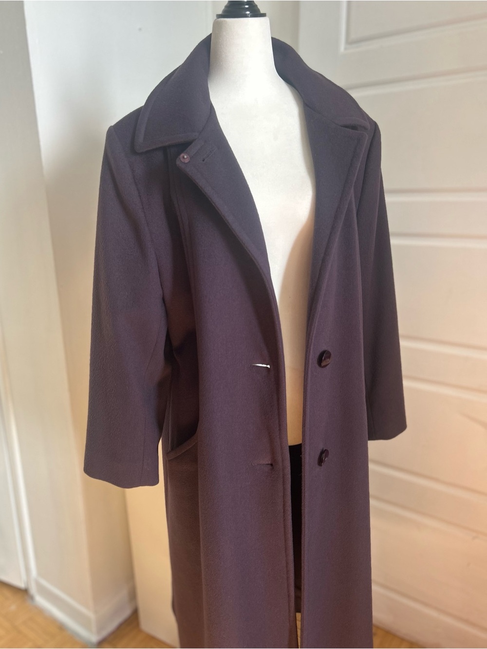 D’Allaird’s Pure Virgin Wool Long Coat Purple Size 11/12 Excellent Condition